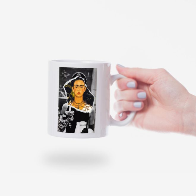 Frida Coffee Sipping Kupa Bardak - Görsel 2